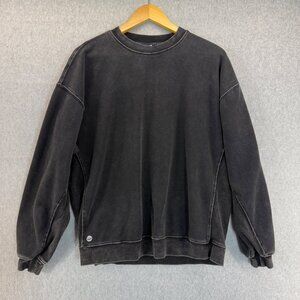 Senita Athletics Small Oversized Black Crew